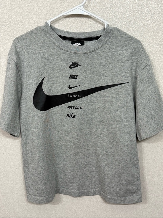 Nike Other - Nike Sportswear Women's Multi Logo Cropped Graphic Tee Grey Heather XS